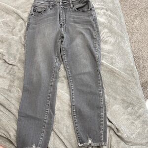 KanCan Gray Straight Leg High-Rise Jeans